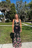 This dress is beautiful.  I did have to take it to get the cleavage area some coverage, it was way to revealing for my liking!  Turned out perfect! - Shannon A.
