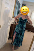 This dress is a little shorter on me (2-3" above the floor) and the fit across the bust is a little tighter than some of the other dresses that I like. That said, it's still a good dress for vacation. The print is a little more Bahamas, a little less classic evening out, and it's brighter, so it's pretty perfect for a cruise. It's not going to be a dress I reach for every time I'm going out, but it's a good add for vacation. - Amanda E.