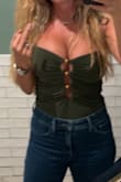 So sexy and comfortable! Beachy or country looking! Great material! Cute wooden beads. Bought both colors! - Lisa M.
