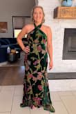 I love this dress! Not only is it beautiful, but it is also very comfortable and the floral pattern helps to camouflage any trouble areas! The sheer bottom adds just a little extra class. - Kristen S.