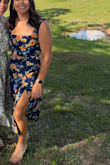 Loved this dress! We had to take up the shoulder straps a little and added some cups because I couldn't wear a bra with it  but fit perfectly! - Amy A.