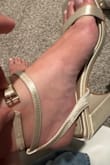 They fit my foot but the strap around my ankle is not big enough to wrap around twice so I'll have to cut it and try to fix it. - Breanna G.