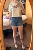 Oversized crop, cute for a country concert. - Katelyn D.
