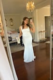 I wore this for my rehearsal dinner and felt beautiful. It does hug EVERYTHING, so you need to be okay with that! But I received many compliments! - Julianne N.