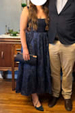 I got invited to a gala event with not much time to find a dress and definitely no time to have it altered. I chose this one because of the lace-up back, which allows for a perfect fit. It fit true to size, didn't need any steaming, I felt comfortable in it all night, and received many compliments on it, and it has pockets. - Michelle R.