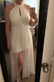 I ordered this dress for my bachelorette party and I love it!  It's fun and a little sexy without being over the top.  It fits great, a little tight in the hips but the overlay covers it anyway!  I normally wear a L-XL and ordered an XL because it is more of a bodycon style, and it's definitely the right size.  Can't wait to wear it! - Kellie B.