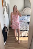 Such a cute and girly dress. Very flattering and comfortable, plus it's true to size. I'm very happy with it! - Lauren L.