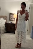 Great dress! The sleeves are so cute! This dress would be great for any occasion. I bought it for my honeymoon, but ended up wearing it to our reception. I got so many compliments on it. - Rachel M.
