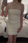 Got this dress for my bachelorette party. It's pretty and timeless, but has just enough sex appeal to make you feel like the hottest girl in the room! The curves are popping in this dress. The one thing is that the material is a bit unforgiving, so I'd recommend wearing shapewear if you have insecurities or problem areas, like my little belly - Kristin T.