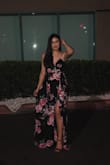 It's a beautiful dress! At first it was a little tricky to put on but once you figure it out, trust me it won't move. - Janely O.