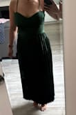 Lovely dress! Light material but covers and the color is amazing! Great fit- it hits all the right places without making me look too busty. - Jennifer B.