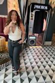 I normally don't wear revealing cleavage tops, but I felt super supported on my chest area. Wore it with jeans and chunky heels - Roxanne A.