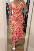 This dress was fine, but didn't feel as nice on as others I've purchased from LuLu's. I ended up going with some others and returned this. I'm curvy, 5'3 ", 128 lbs, size small. - Paige T.