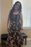 The dress was a perfect match for me. I absolutely adored the flowers and got many compliments. The length of the dress was a perfect fit for my body. I really loved the way the dress fit my body shape. - Lisa E.