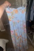 Absolutely love this dress, the colors are just as vibrant as online in person! The one flaw is that it's slightly long in the front, but overall a flattering dress that I'm excited to wear this summer for weddings! - Liz S.