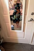 This dress is super cool and visually appealing. The material is very structured and holds its shape. Since it is a little too big, this gives it a bit of a "bell" effect on me. Also should note that the string lace up back is elastic material, so it had to be pulled pretty far to be tight enough. - Stephanie O.
