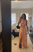 I loved the fit of the dress but was really disappointed in the material. It's so thin; it's see through. I would honestly compare it to Shein. For the price, I expected better. I've ordered other dresses from them that I liked so I was surprised the quality was so poor. I ended up reluctantly returning. The chest part is double-lined and that part is still super thin as well. I really wanted to keep it, but it was just too thin - Carla F.