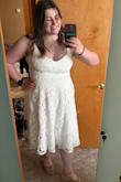 This dress is super cute! I got for my engagement pictures coming up. It is great quality, only issue I had was that the straps were too loose, and you can't tighten them. So, I had my seamstress tighten them an inch or two, and after that, it fit great! It's true to size but a little tighter. So, if you want something a little looser than size up. Overall, a great dress and will work perfectly for me - Abigail K.