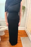 Other reviews note how small the head opening is, and they're not wrong, but if you can fit through, it's so worth it. I am absolutely obsessed with this dress. It fits me like a glove and is so flattering. I'll be wearing it for a black tie optional wedding in Lake Como, Italy. - Kelsey F.