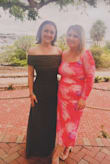 I felt beautiful in this dress! It is very flattering & shows off my best attributes while being conservative and formal. It's form fitting but comfortable. Fabric is breathable & comfortable for all day wear. I was able to dance the night away! - Amanda K.