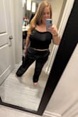 They fit great, but since I'm a bigger girl, I feel like they don't look good on unless you're skinny. Maybe just my opinion. The pockets bunch up on the sides. Other than that, good pants. - Chelsea D.