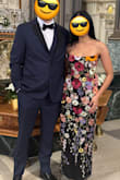 Beautiful dress and fits true to size. I am 5'5 125lbs and 34C bust. The XS fits perfectly. The dress stayed put and did not slip down ever. Highly recommend! - Alejandra K.
