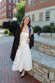 This dress is so beautiful and elegant! The fit was great, just a little loose. - Ruth T.
