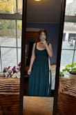 I saw some comments saying it runs small but honestly I just followed the charts and worked pretty well for this one. It's amazing and so comfortable, the color is beautiful too. I did not have a problem with the zipper, like I saw some comments from other dresses. I felt like a princess wearing this. If you're a little short like me, you may need to adjust the length of the dress even when wearing heels, not a big issue tho. - Johanna M.