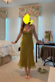 I am 5'4, 125lb, 32C, wearing XS. Really pretty color. Kinda awkward length. Better suited for a smaller chest. I returned. - Rachel D.