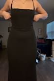 Cute dress, but was very long. Even with very high heels, it was slightly dragging. I am 5'4 for reference. I didn't feel it was the most flattering around my stomach. Returning was easy and quick! - Candace P.