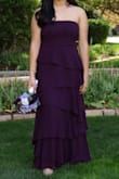 Wore this dress to prom and absolutely loved it! I sized down, and it fit great. It was way too long for me, though, as I am pretty short, but got it tailored. A very gorgeous color and great quality!! - Alia M.