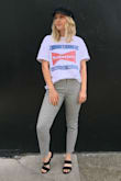I love these pants! The material is soft and even though they are white they aren't sheer at all. They do run a little big in the waist, but I prefer a waist that is a little loose over a little tight any day! The cropped length hits me right at the ankle. They are super cute and I feel like a trendy Instagram model in them. Highly recommend!! - Michaela S.