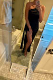 Was a beautiful dress. Was able to get away with the same color strapless bra. - Monique S.