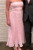 This dress was perfect! It was beautiful and looked so elegant. I love the cut of this dress and think it would look beautiful on so many body types. I also loved the color of this dress. It has the perfect touch of being feminine without being overbearing. I could not say better things about this dress, I got compliments all night. - Mercedes H.
