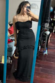 I just wanted to let the fellow customers know that every single thing I've purchased fits true to size, so be sure to take your measurements, if unsure, size up once. The feel of the dress on my skin was quite nice, not rough at all. If I may, I must say that it did carry more weight than I anticipated. Though that is the only criticism I hold. - Cynthia S.