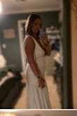 Fits great everywhere but, the chest/shoulder straps will definitely need to be altered. Material is not cheap feeling at all. The lace design is beautiful. - Bethany D.