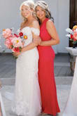 I wore this dress as the mother of the bride. It was really long and so it had to be altered, but other than that, it fit well and suited the occasion perfectly! - Allison S.