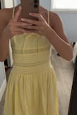 the stitching of the dress is uneven and poorly constructed. it's also very cheap, you can feel how unaligned it is throughout the dress. the total quality of the dress is cheap and unflattering. - Laura G.