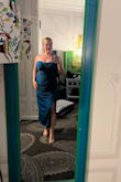 I loved this dress so much! I wore it last year for our anniversary dinner. It was just a smidge loose around the midsection, so I plan to order a large this year just so it hugs my curves a bit more. But wow, the quality and color are stunning - Emily R.