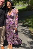 I purchased this dress for my sisters graduation and it was perfect! I felt so good all day! I got a size medium and it was so flattering. I got compliments all day! - The B.