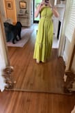 Love the dress! Fits perfectly and I have a little bigger chest. The material is a little fancier than it looks in the pictures which I like. - Sarah W.