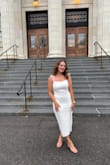 I worried this dress would not fit comfortably around my hips and I wouldn't be able to easily move since I'm so short, but I gave it a try. I felt so comfortable and beautiful on my graduation day. If you're debating, get it!! It's a dream of a dress. - McKenzie N.