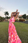 Absolutely phenomenal dress, one that I can't wait to wear for my honeymoon. The fit is perfect, soft material, so shimmery and flowy. Feel like a tropical paradise in it! - Suravi R.
