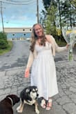 I was weary of the dress due to the crisp looking material and being a wrinkly girl, and I was wrong, it is almost like a crisp linen. great stuff. I am in love with dress! It fit splendid, the top is adjustable with the straps, flowy skirt, and the best part.... POCKETS!!! I will be rocking this dress all summer. - Crystal R.