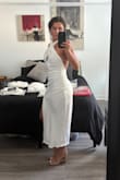 Love everything about this dress! It honestly fit me like a glove, and definitely doesn't have as much side boob action as I thought it would - which is great! Super comfy material. Definitely keeping for engagement pics! - Aspen