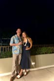 I wore this to a Island Cocktail wedding welcome party and loved it. It's so flattering and is great quality for the price. Also such a versatile dress that I can wear for other events. I'm usually a medium or large, depending on fit, and medium was perfect. I'm 5'10, 168lbs, and wearing 4-inch heels for reference. - Sarah B.