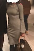 Amazing sweater dress that hugs your curves and has a nice stretchy material. I wore it for a networking event a couple months ago when it was pretty cold, and it kept me warm while still looking a little sexy. My girlfriend is more than 7 months pregnant and also bought this dress and wore this really well - just a testament to how stretchy the fabric is! - Darrin N.