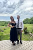 I absolutely love this dress! Was perfect for being at a wedding. It has a way of sucking you in because of the corset top. The only thing that was annoying was that the straps on the arms would roll, so I had to keep adjusting them. - Tiffany M.