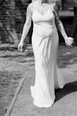 I wasn't a 100% sure about The size because, as you can see, I was 27 weeks pregnant at the time. I measured everything very accurately but picked XL cause of my belly. The dress fitted perfectly, it was not see-through or anything else in a negative way. I would 100% recommend!!! - Kaylee M.