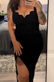 This dress hugs every curve beautifully. It's definitely mine and my husband's favorite. - Rachael C.